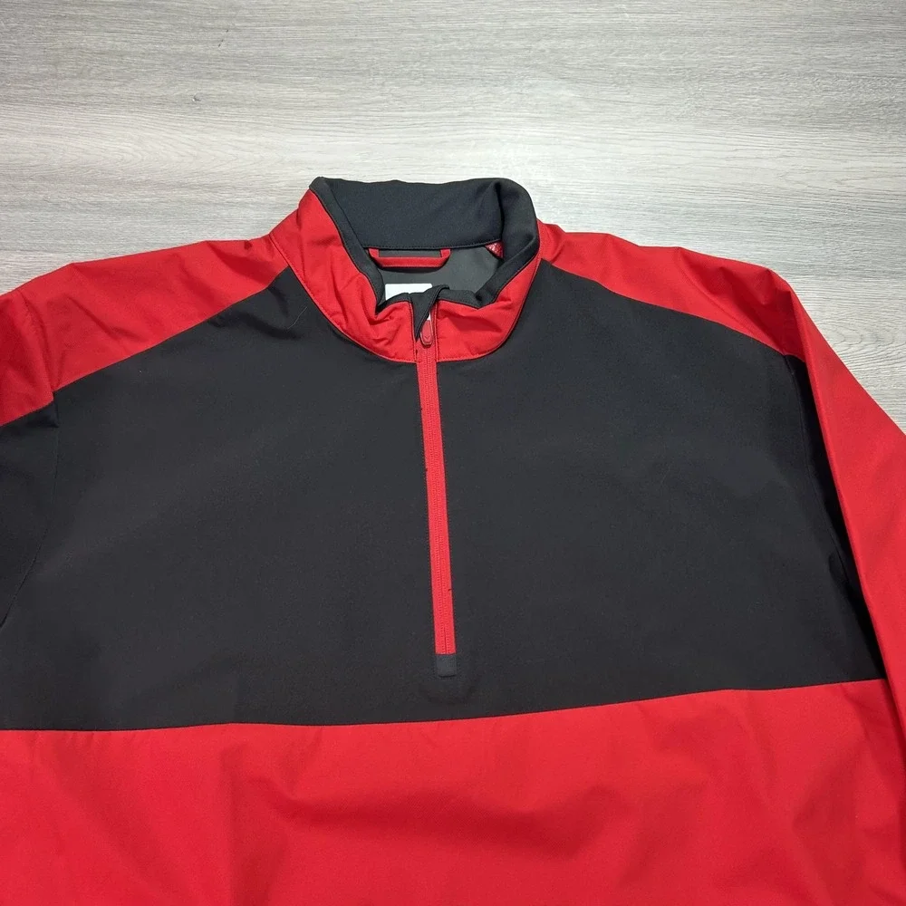 Callaway Weather Series Swing Tech Jacket Mens XL Red 1/4 Zip Golf Windbreaker